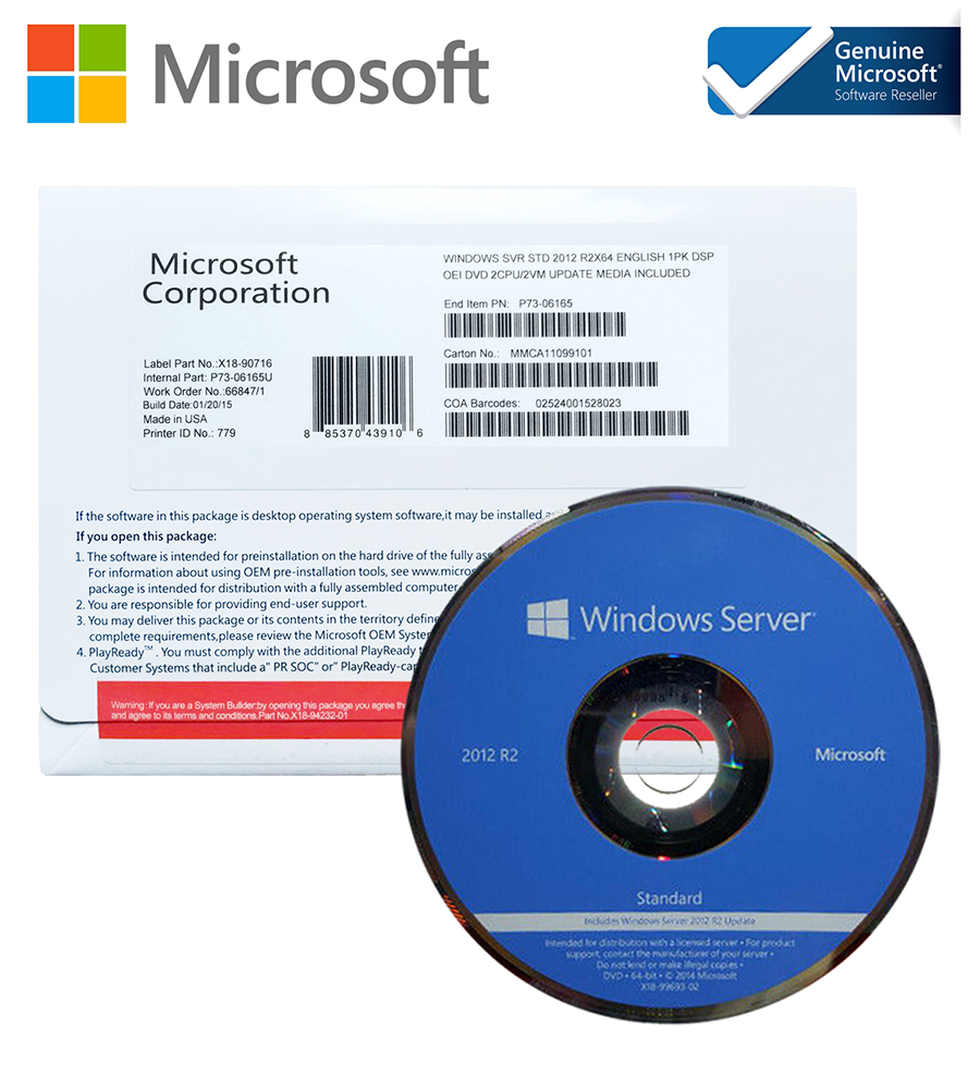 Microsoft Windows Server Standard 2012 R2 Box Oem 0102